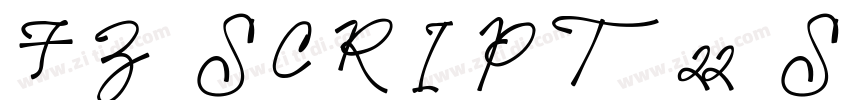 FZ SCRIPT 22 SCRIPT2字体转换